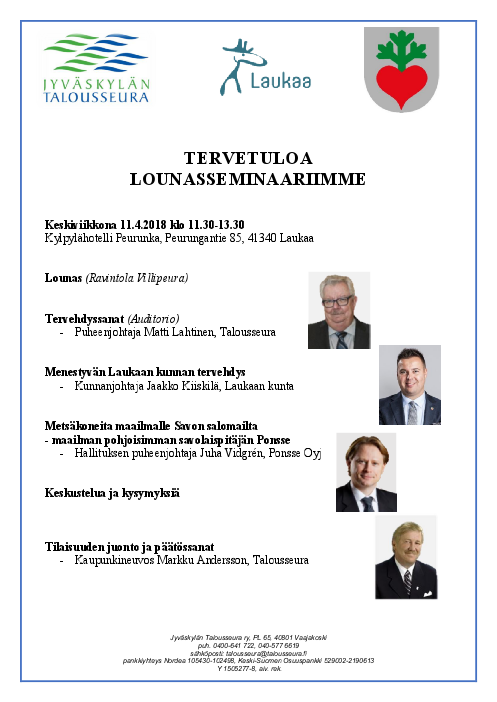Kuvia lounasseminaarista 11.4.2018